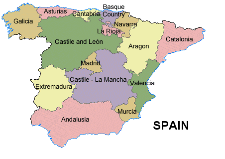 Spanish History - Spain Map